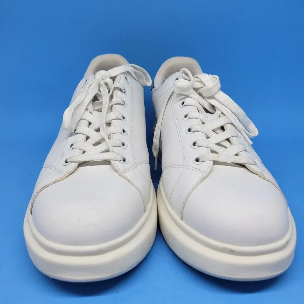 Pull & Bear White Leather Sport Trainer Men's Sz 10 EUR 43 Pre-Owned Sneaker